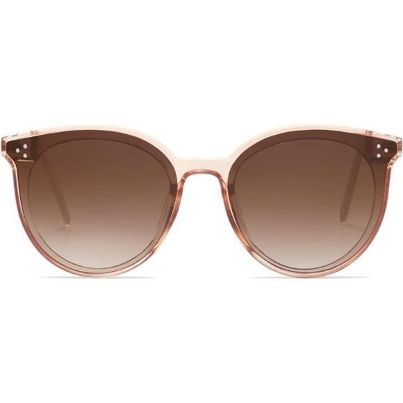 Classic Round Oversized Sunglasses - Trendy Retro Vintage Shades for Women & Men - Picture 2 of 6